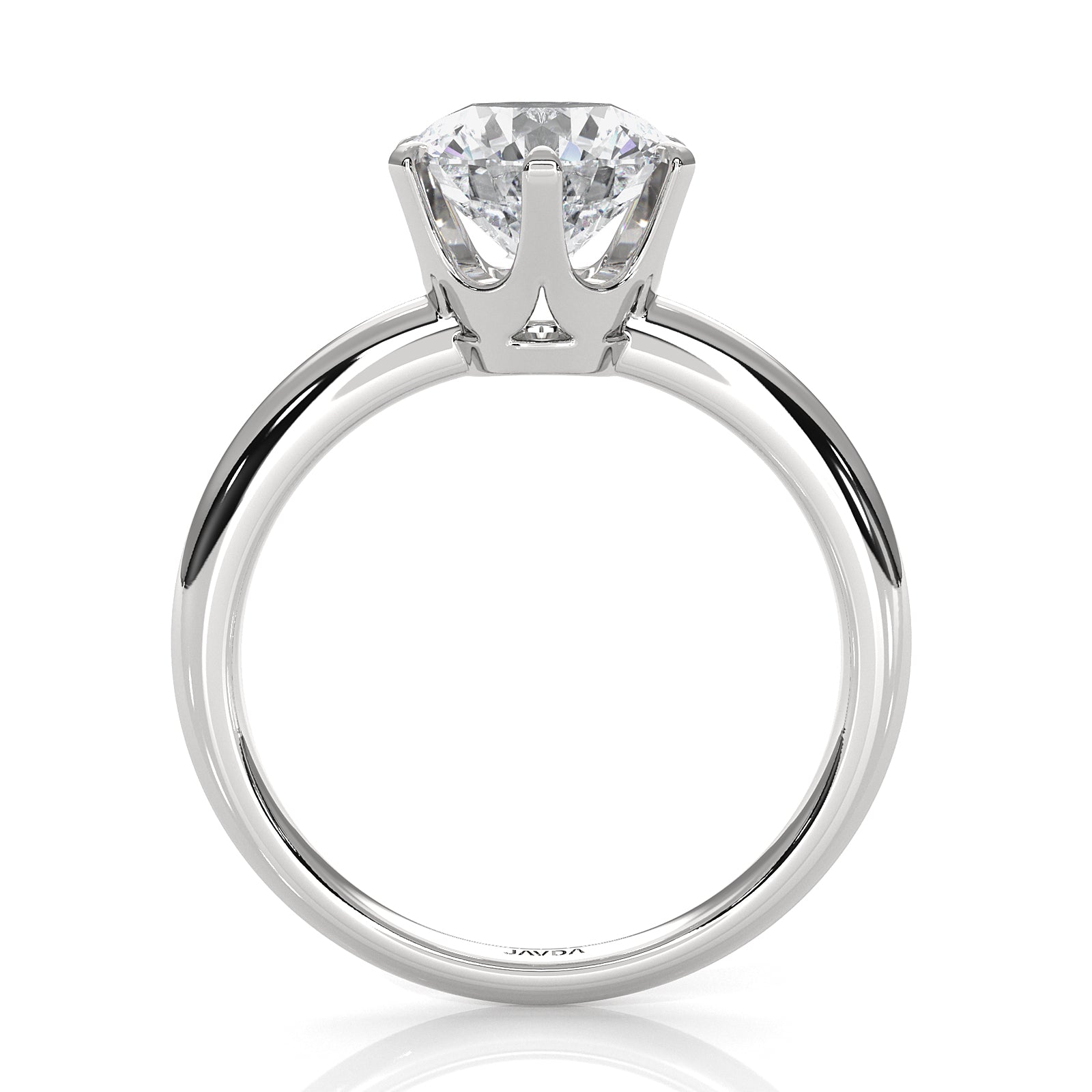 4g Lab Grown Round Diamond Engagement Solitaire 6 Prong Ring Setting IGI Certified 1.00 Ctw.